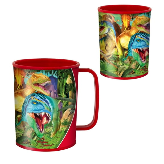 3D LiveLife Drinking Cup – Dino Smiles by Deluxebase. 10oz Lenticular Dinosaur Kids Cup by M. Searle