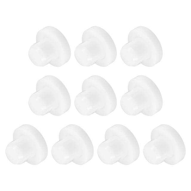10 PCS Silicone Stopper, 2/5 in Reusable Salt Shakers Solid Stopper for Flower Pot Pipe Bottle, White