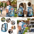 thumbnail image 5 of ZUXONGSY Cartoon Dinosaur Book Print 3 Pcs Clear Backpack Set, Heavy Duty Transparent Bookbag with Lunch Bag & Pencil Case, Back to School See Through Bags for Teens Girls, 5 of 5