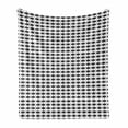 thumbnail image 1 of Monochrome Soft Flannel Fleece Blanket, Abstract Vintage Repetitive Geometric Vertical Lines Illustration, Cozy Plush for Indoor and Outdoor Use, 60" x 80", Charcoal Grey and White, by Ambesonne, 1 of 5