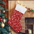 thumbnail image 5 of GZHJMY Christmas Snowflake Red Stocking 2PCS, Large Fireplace Xmas Hanging Stockings with Plush Cuff for Family Holiday Party Decorations, 17.71"x 12.20", 5 of 7