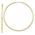 thumbnail image 3 of 10K Yellow Gold Polished Endless Tube Hoop Earrings, 3 of 5