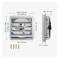 thumbnail image 2 of Shutter Exhaust Fan 10/1214/16'' EC/AC-motor 940 CFM 10-Speed Adjustable Wall Mount Attic Fan Powder-coated Steel ,High-Efficiency, 2 of 7
