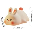 thumbnail image 3 of KER Lampe Lampe Bunny Rabbit Veilleuse en Silicone Lumière DEL Rechargeable en Silicone à Intensité Réglable Veilleuse de Chambre Lampes de Chevet pour l'Allaitement, 3 of 7