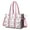 Pug And Footprints, variant on Teacher Tote Bag,Pug and Love Heart Teacher Utility Tote Bag,Large Work Tote Bags for Women with Multiple Pockets,Top Zipper Closure,13.8x10.6x6.7 Inch