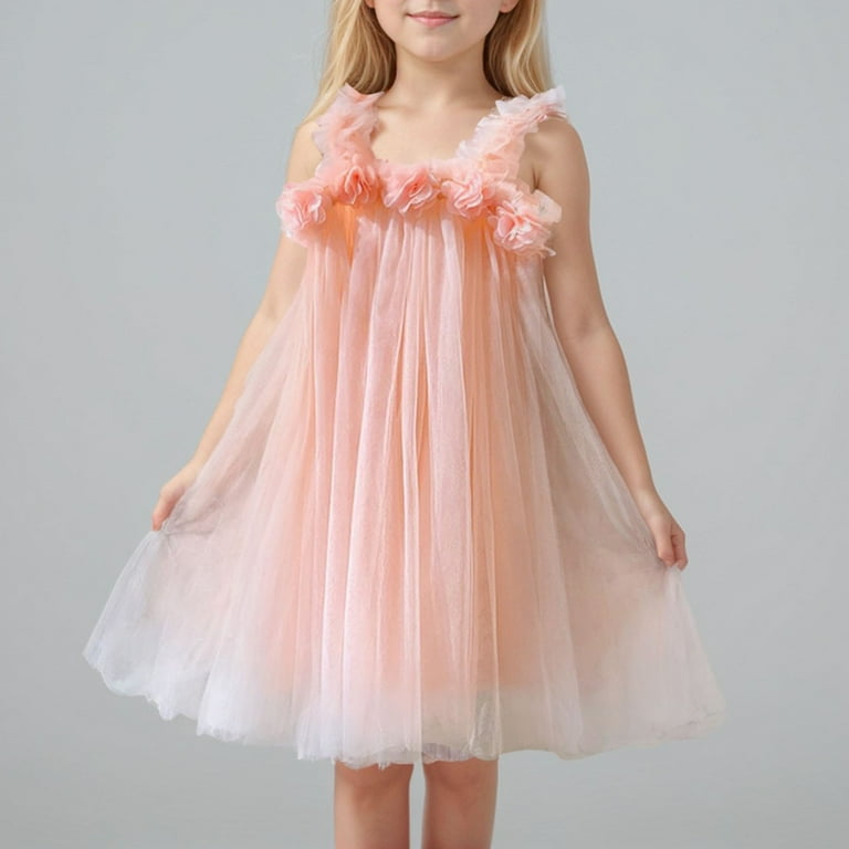 Povozer Tulle Tutu Dress for Toddler Girls Mesh Dress Princess Dress(Light  Pink,5-6Y) - Walmart.com