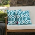 thumbnail image 4 of Noble House Manduka Arabesque Coussin Carré en Turquoise Foncé (Lot de 2), 4 of 15