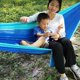 thumbnail image 3 of Outdoor Wood Hammock Portable Parachute Fabric Camping Hammock Beach Garden Backyard Hiking Hammock-Green, 3 of 5