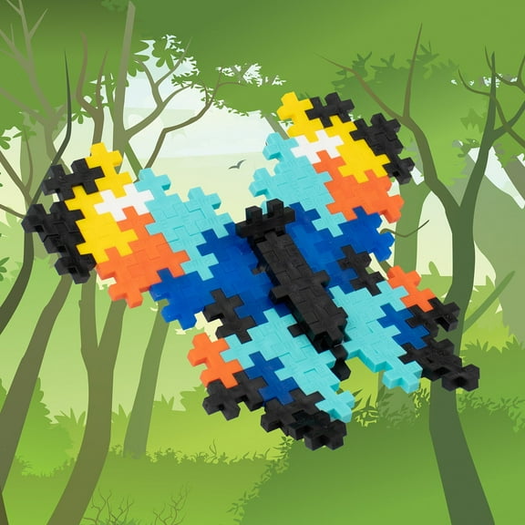 Plus Plus Butterfly Puzzle Shaped Building Blocks
