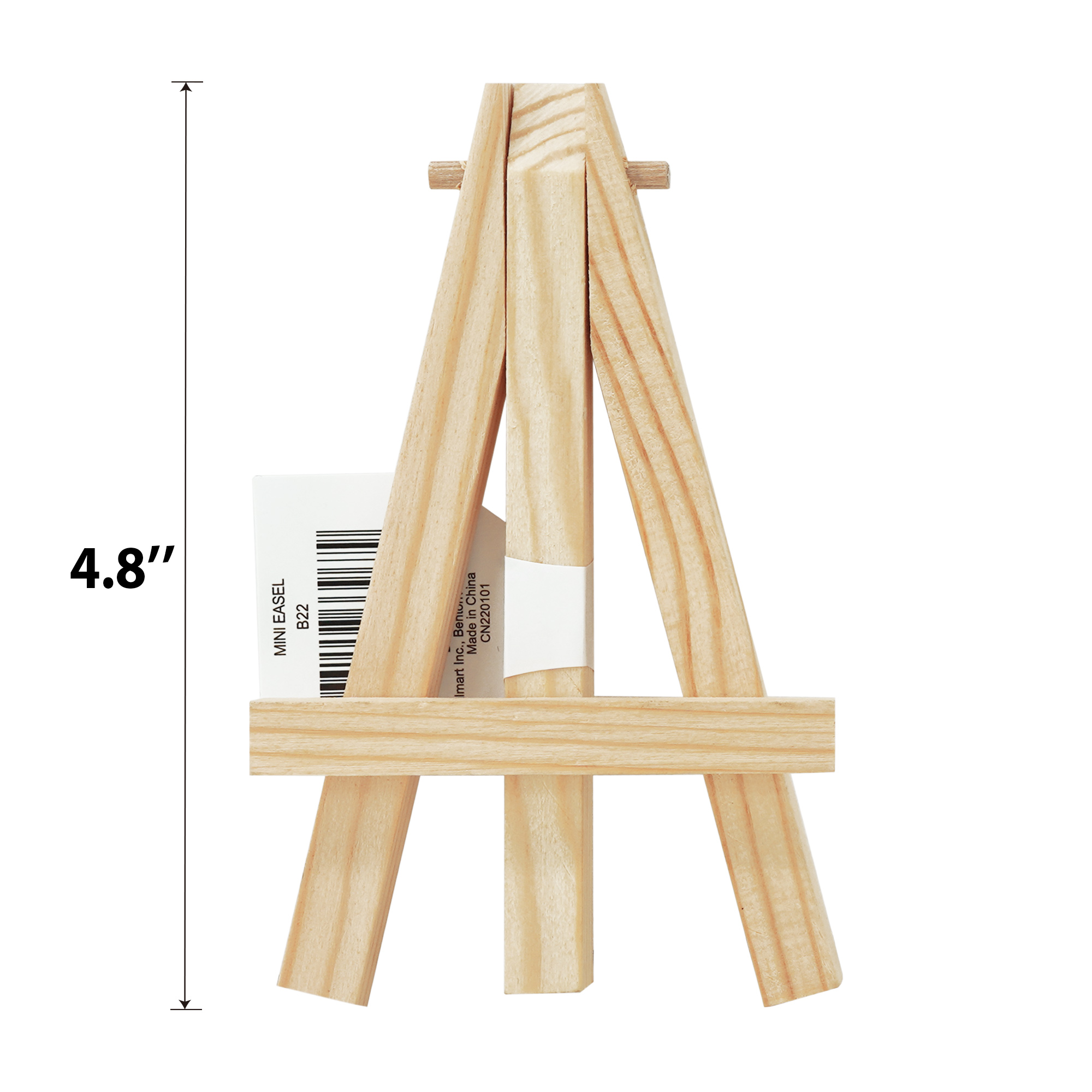 Mini Natural Wood Display Easel, Solid Pine Wood, 4.8", 1 Piece, Vendor Labelling, Great Chioce for Beginners and Hobbyists of all skill levels. - image 2 of 4