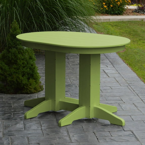 A & L Furniture Poly 48 x 33 in. Oval Outdoor Dining Table