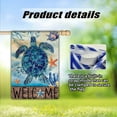 thumbnail image 4 of Turtle Welcome Summer Garden Flag Sea Beach Large Garden Flag 28 x 40 Inch Double Sided Rustic Seasonal Ocean Yard Flag Outdoor Decoration, 4 of 6