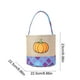 thumbnail image 3 of Cesta de Almacenamiento de Lino Sintético con Diseño Bordado de Fantasma y Calabaza con Temática de Halloween, Ideal para Decoración de Interiores y Exteriores En Centros Comerciales., 3 of 6