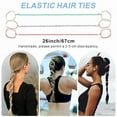thumbnail image 2 of Spiral Hair Ties, 3 Pcs Sport Hair Ties, Braided Ponytail Holders for Long, Women with Thick Curly Hair, Perfect for Swimming, Sports, Riding, and Workouts (Multicolor 26"), 2 of 10