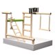 thumbnail image 1 of Columpio colgante Zulema percha de madera Juguetes Bird Play Stand Ejercicio gimnasio 37x27x30cm puesto de juego de pájaros, 1 of 3
