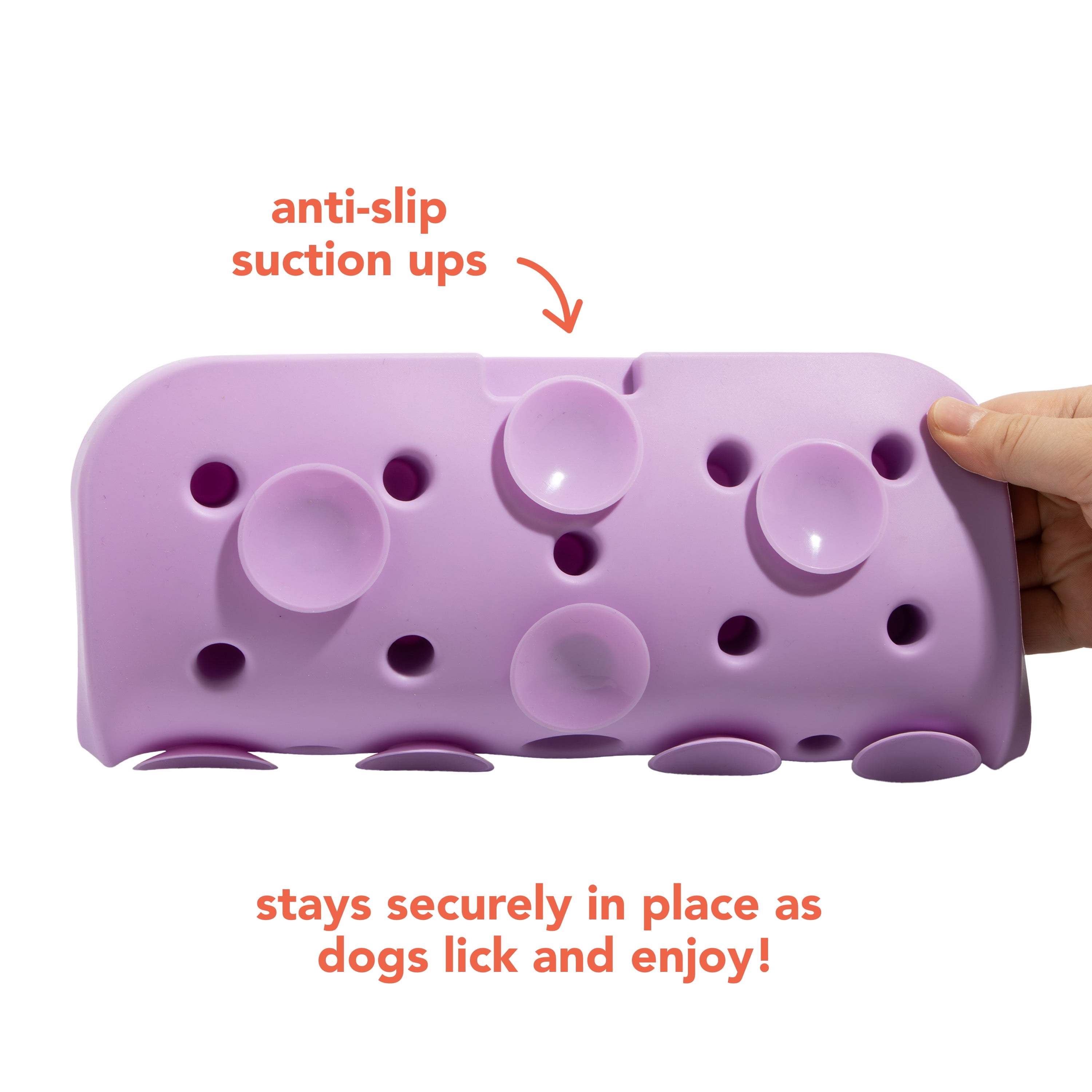 Oodles Silicone Smiley Daisy Dog Slow Feeder Lick Mat, Purple, One Size