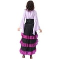thumbnail image 4 of TFEOQRY Women's 3Pcs Renaissance Pirate Outfit Set with Ruffled Top Corset Belted High Low Ruffle Skirt Outfit Purple, 4 of 6