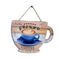 thumbnail image 3 of Letrero de puerta con forma de taza de café, estilo granja, 2D, retro, suministros creativos decorativos B, 3 of 9