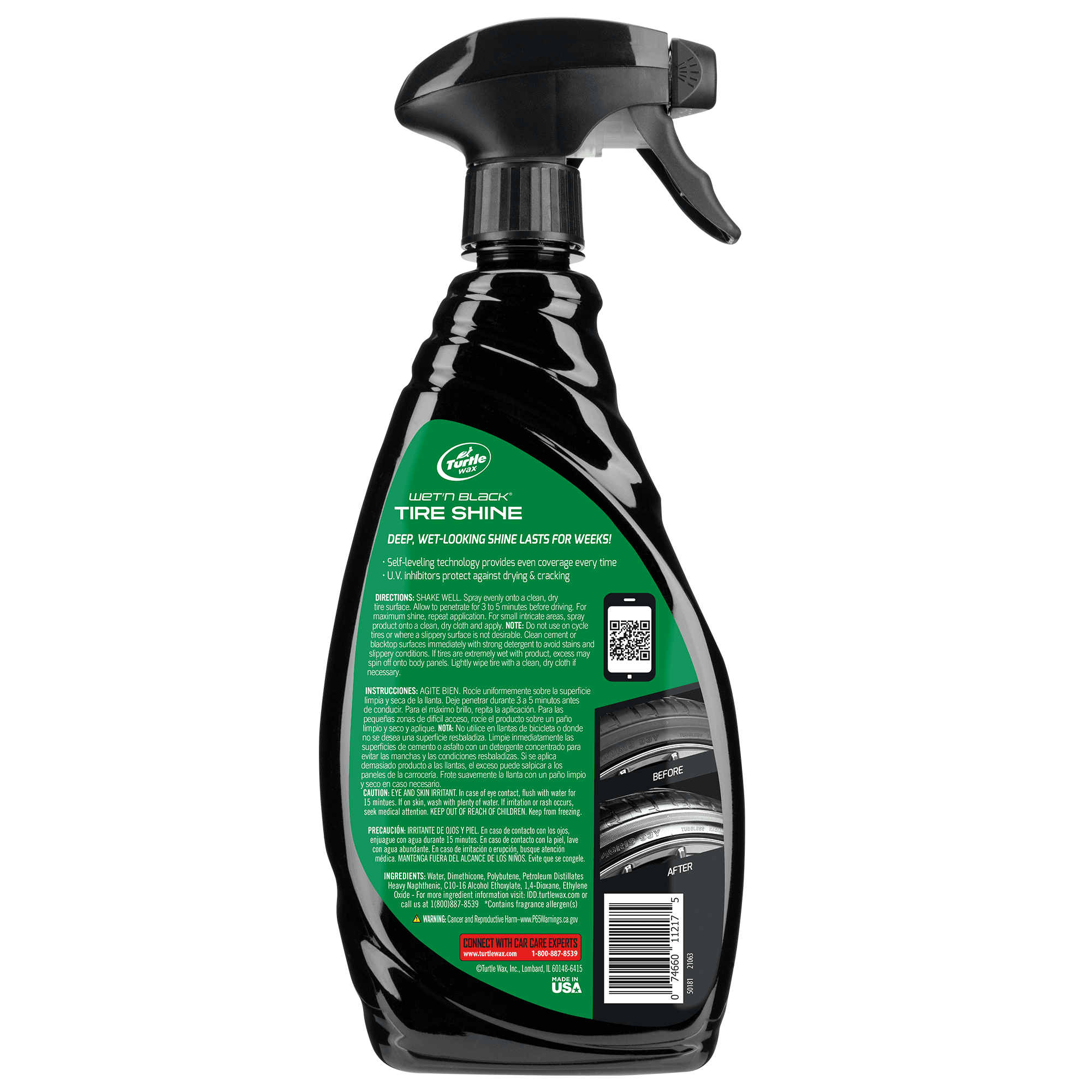Turtle Wax Wet’n Black Tire Shine, 16 fl. oz.