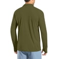 thumbnail image 6 of Abomasnow Men's Big and Tall Sun Protection Shirts UPF 50+ Quarter Button Long Sleeve Collared Quick Dry Shirts Casual Breathable Lightweight Workout Hiking Shirts, 6 of 9