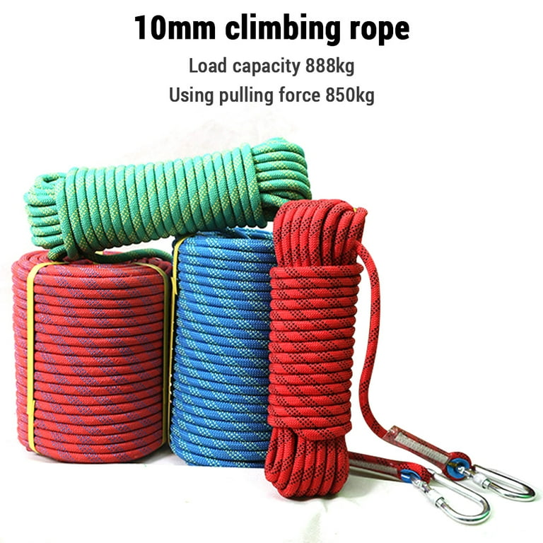 Aibecy 10mm Climbing Rope for Adults with Double Hook - Durable and  Versatile for Various Climbing Activities