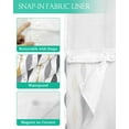 thumbnail image 3 of No Hook Shower Curtain with Snap in Liner, Yellow Grey and Black Geometric Striped Hotel Shower Curtains for Bathroom, Washable Shower Curtain Liner Set with Mesh Top Window, 72"x72", 3 of 6