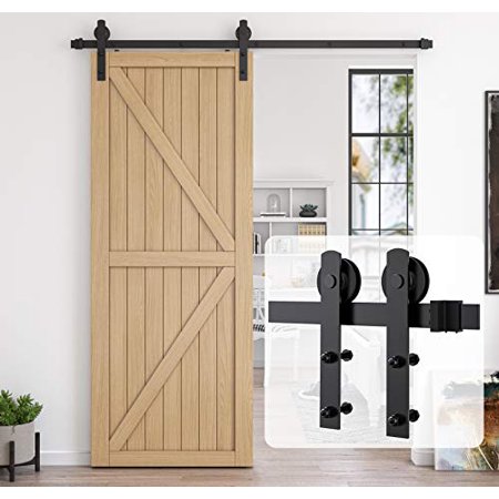 Homlux 6 6ft Heavy Duty Sy Sliding Barn Door Hardware Kit Single Smoothly And Quietly Homlux 6 6ft Heavy Duty Sy Sliding, How To Make A Sliding Door For Under $40