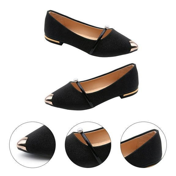 MUSEYA 1 Pair Women Flats Comfortable Wear Pointed Toe Shoes for Wedding