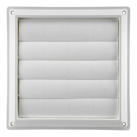 Industries, Inc.-8" White Plastic Louver Vent (Price Per Piece). Item #363W, outside dimensions are 10.875" x 10.875".