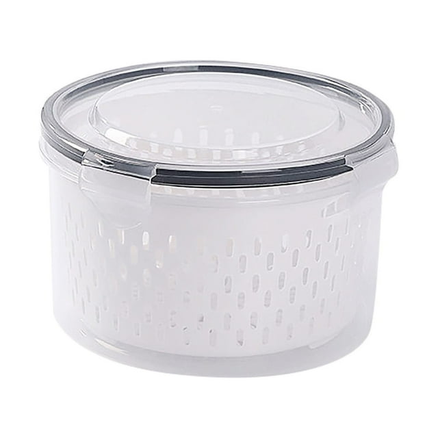 Under 10 Food Storage Fruit Vegetable Storage Containers for Fridge Draining Fresh Containers 3 In 1 Produce Savers Storage Containers Large Organizer Bins with Lid & Colander