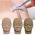 thumbnail image 2 of Jnismy Lash Mannequin Head Simulated with Removable Eyelids for False Eyelash Extensions Practice Model Makeup Supply, 2 of 6