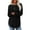 Black, variant on Eternatastic Womens Sweatshirt Crewneck Long Sleeve Shirts High Low Tops Curved Hem Pullovers Shirt Blouse