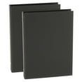 thumbnail image 1 of Uxcell A5 Binder Cover, 2 Pcs 6 Round Ring Binder Protector Kraft Paper Binder Shell Hardcover for Meeting Notebook Folder, Black, 1 of 5