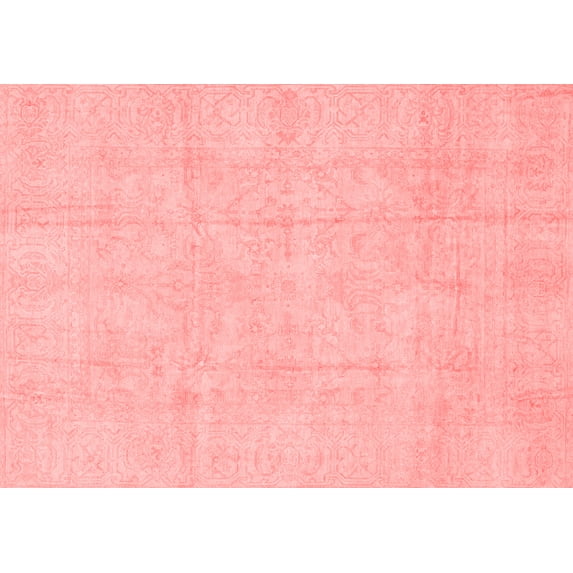 Ahgly Company Machine Washable Indoor Rectangle Oriental Red Traditional Area Rugs, 8' x 12'