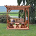 thumbnail image 4 of A &amp; L Furniture Western Red Cedar Pergola With Deck and Swing Hangers, 4 of 10