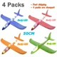 thumbnail image 2 of Kits de aviones de espuma para niños, juguete planeador volador con luz LED, juegos de aviones de tiro manual, juego al aire libre, modelo de avión, juguetes para niños, 4 paquetes de 50CM, 2 of 5