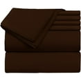 thumbnail image 2 of Cot Bed Sheet Sets of 4 Piece - 400TC Camper RV Tailers Cotton Sheets - 100% Egyptian Cotton 12" Deep Pocket Sleeper Truck Motorhomes & Air BNB Homes Sheets - Chocolate Solid, RV Full-XL., 2 of 4