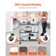thumbnail image 5 of Carrito de servicio utilitario VEVOR, 3 niveles, 100 kg, carga gris, 5 of 9