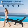thumbnail image 2 of Ensemble de Chaises Longues Pliantes Réglables à 5 Positions en HDPE – Fauteuils Inclinables d'Extérieur pour Patio avec Porte-Gobelet, Roulettes, Cadre en Résine – Robuste, Parfait pour la Piscine, la Cour, le Balcon – Lot de 2, 2 of 7