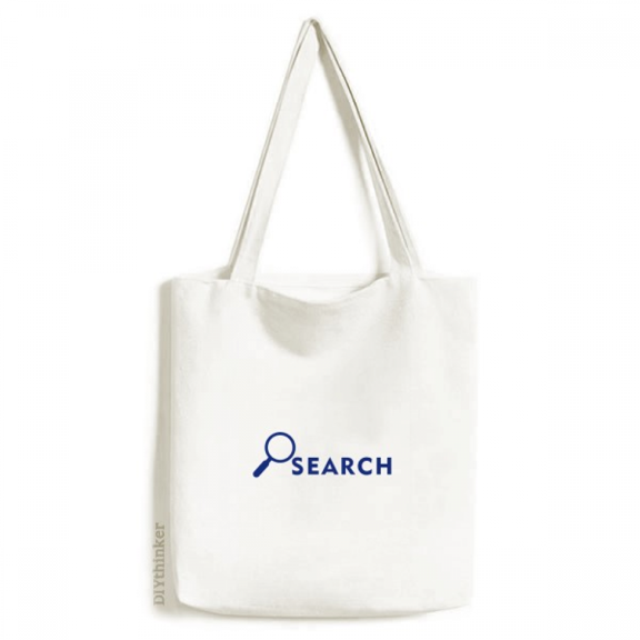 Magnifier Search Knowledge Understanding Tote Canvas Bag Shopping Satchel Casual Handbag