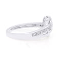 thumbnail image 3 of 1/20 CT Round Cut Natural White Diamond Heart Band Ring In 14K White Gold Plated 925 Sterling Silver (Color: I-J, Clarity: I2-I3, 0.05 Cttw) -5, 3 of 7