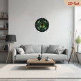 thumbnail image 6 of 2D Flat, 1pc 10Inch Rustic Farmhouse Green Clover Butterfly Wooden Wall Clock - Silent Quartz Movement, AA Battery Operated, 2D Flat Design for Kitchen, Bedroom, Living Room, Office Decor, Clock W, 6 of 7