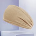 thumbnail image 4 of DQrwqpou Hombres Mujeres Fitness Sweatband Elástico Correr Diadema Secado Rápido (Caqui), 4 of 9