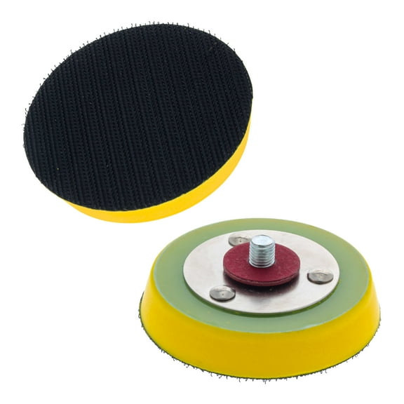 Dura-Gold Pro Series 3" Hook & Loop DA Backing Plate Pad, 2 Pack - Flexible 14mm Thick Dual-Action Random Orbital Sander Polisher Pad, 5/16", Auto Woodworking Sandpaper Sanding Car Polishing