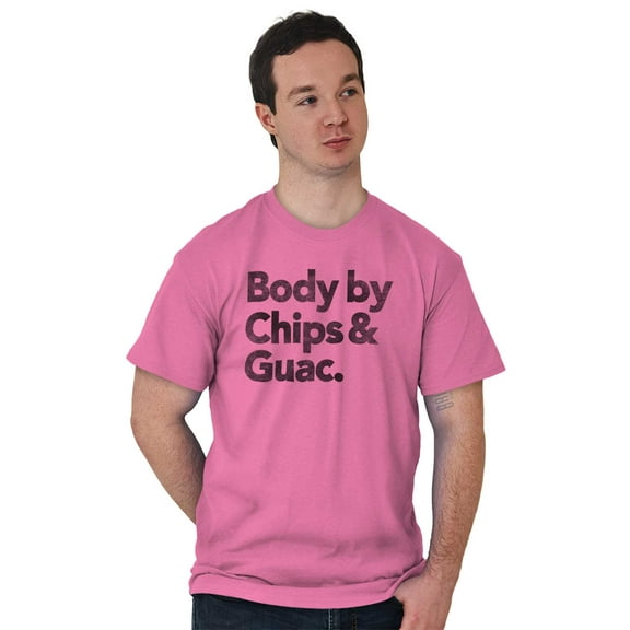 Body By Chips Guacamole Funny Saying Plus Size Crewneck Graphic Tee Shirt Brisco Brands 2X
