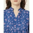 thumbnail image 4 of Moomaya Womens Printed Short Sleeves Shirt Top, V-Neck Casual Summer Top, 4 of 8