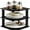 Black, variant on Plate Organizer for Cabinet - 3 Tier Bamboo Corner Cabinet Organizer Shelf Kitchen Cabinet Shelf Organizer