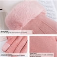 thumbnail image 3 of Women's winter warm touch screen gloves Warm soft lining elastic cuffs - Pink, 3 of 6