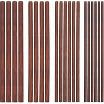 20Pcs 4 Size Walnut Dowel Rods 9.8 Inch Long Dowel Rods Wood Sticks 6/8/10/12mm Dia Unfinished Round Sticks Wooden Carving Blocks DIY