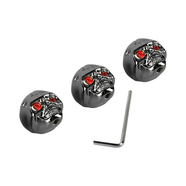 Electric Guitar Skull Knobs, Electric Guitar Skull Knobs Metal Volume Tone Headcap Replacement Part